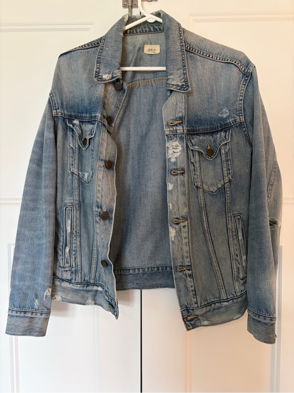 Able Light Blue Distressed Denim Jacket